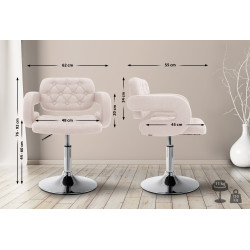 Fauteuil à oreille Dublin tissu beige