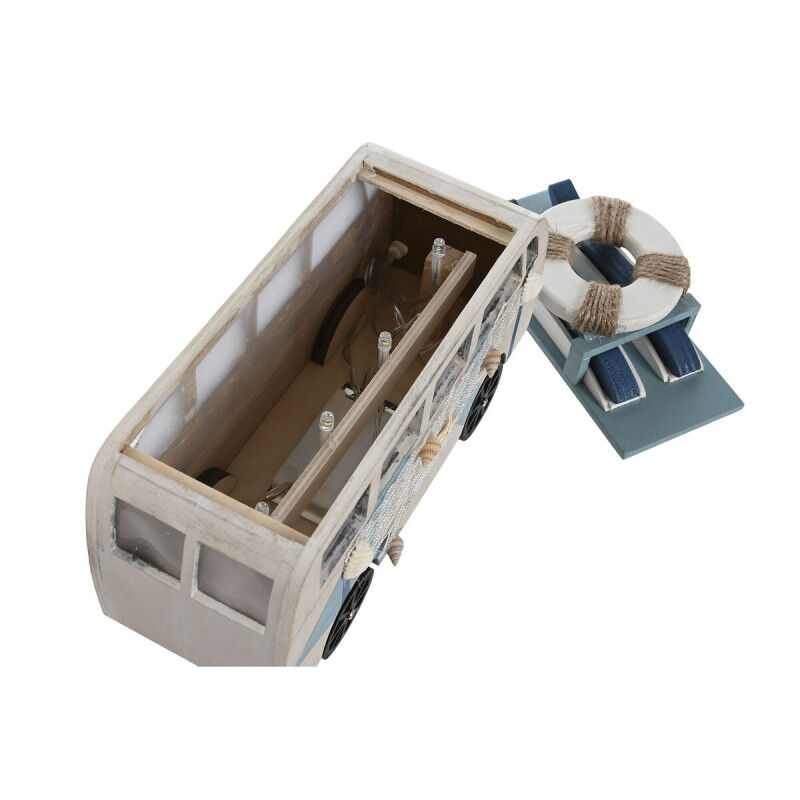 Figurine Décorative Home ESPRIT Bleu Blanc Terre cuite 22 x 7 x 14 cm (2 Unités)