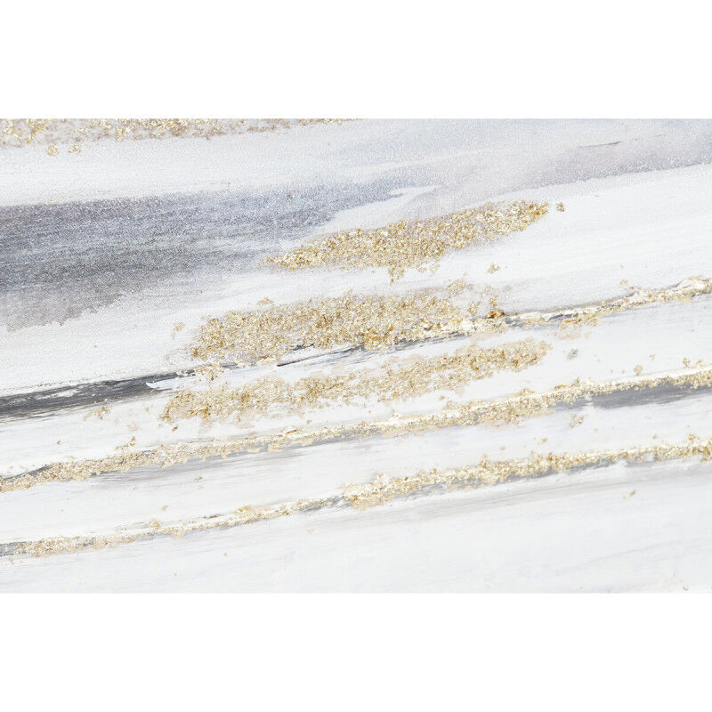 Cadre DKD Home Decor Bleu Gris Abstrait Moderne 90 x 3,7 x 90 cm (2 Unités)