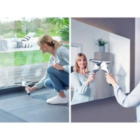 LEIFHEIT 51035 - Aspirateur a vitres et salle de bains Nemo - Réservoir 60ml - Autonomie 45min - IPX7 - Design ergonomique et fi