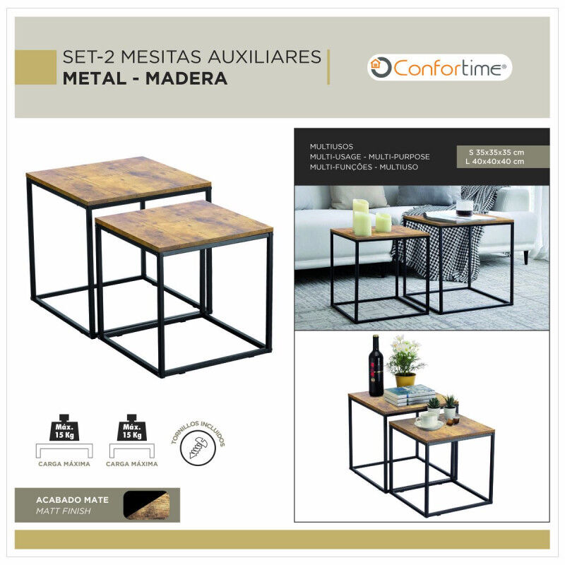 Jeu de 2 tables Confortime (2 Unités)