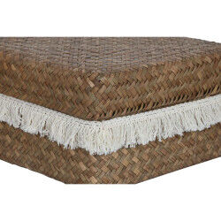Set de basket Home ESPRIT Blanc Naturel Fibre naturelle Boho Usé (4 Pièces)