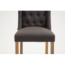 Tabouret de bar Cassandra tissu antique clair gris foncé