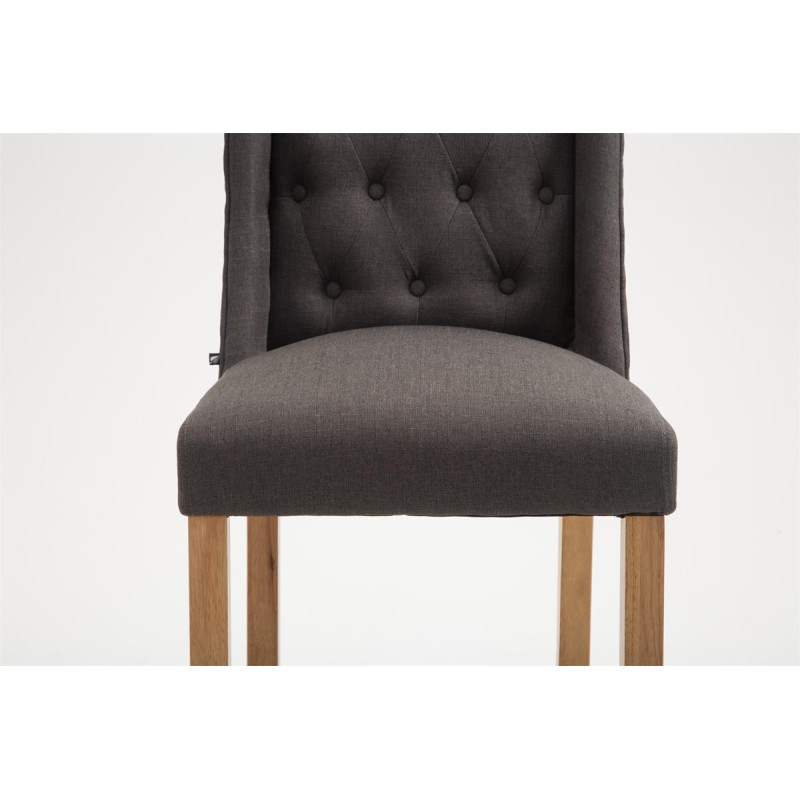 Tabouret de bar Cassandra tissu antique clair gris foncé