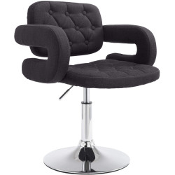 Fauteuil à oreille Dublin en tissu noir
