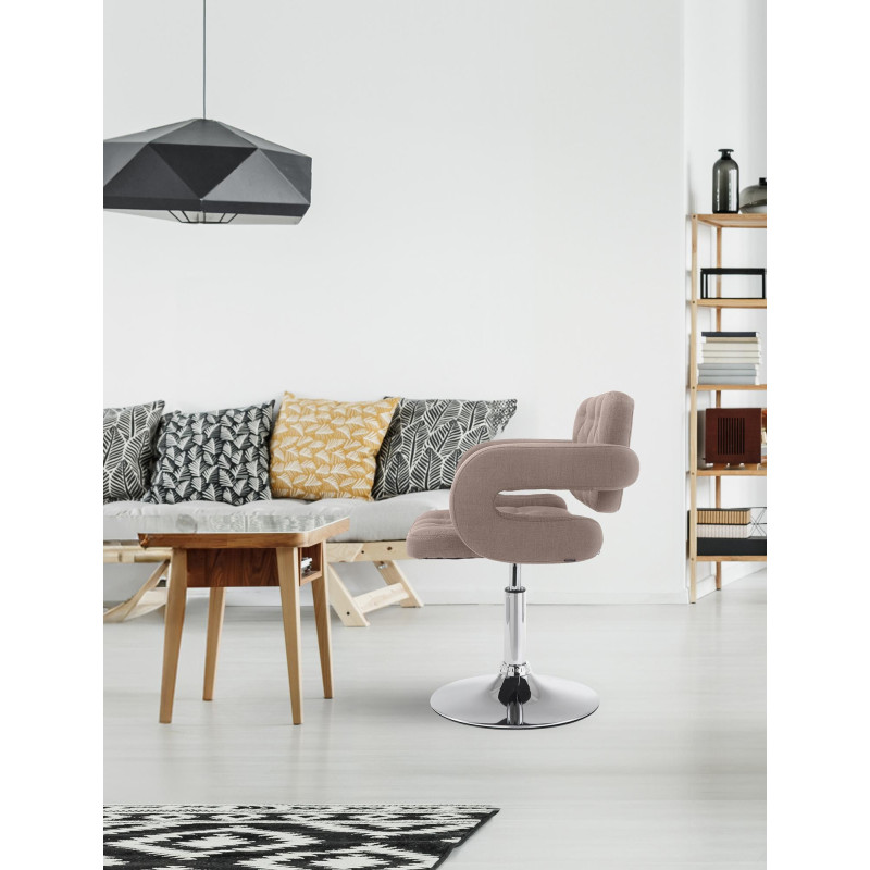 Fauteuil à oreille Dublin tissu taupe