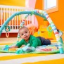 BRIGHT STARTS Tapis d'éveil et d'activités Jungle Vert, 5 jouets inclus et détachables, Arche de jeu pliable