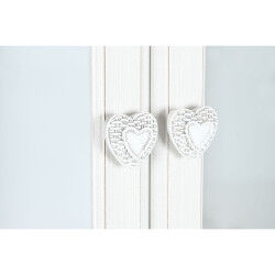 Présentoir Home ESPRIT Blanc Bois Verre 76 x 39 x 193 cm
