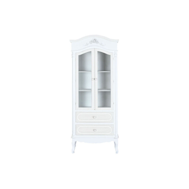 Présentoir Home ESPRIT Blanc Bois Verre 76 x 39 x 193 cm