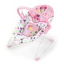 DISNEY BABY Transat Minnie Confettis, Vibrations, 2 Jouets, Harnais 3 point d'attache, Lavable en machine