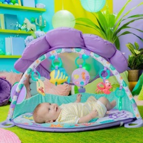 DISNEY BABY Tapis d'Eveil Petite Sirene, Musique et Lumieres, Jouets interactifs, Coussin de support position plat ventre