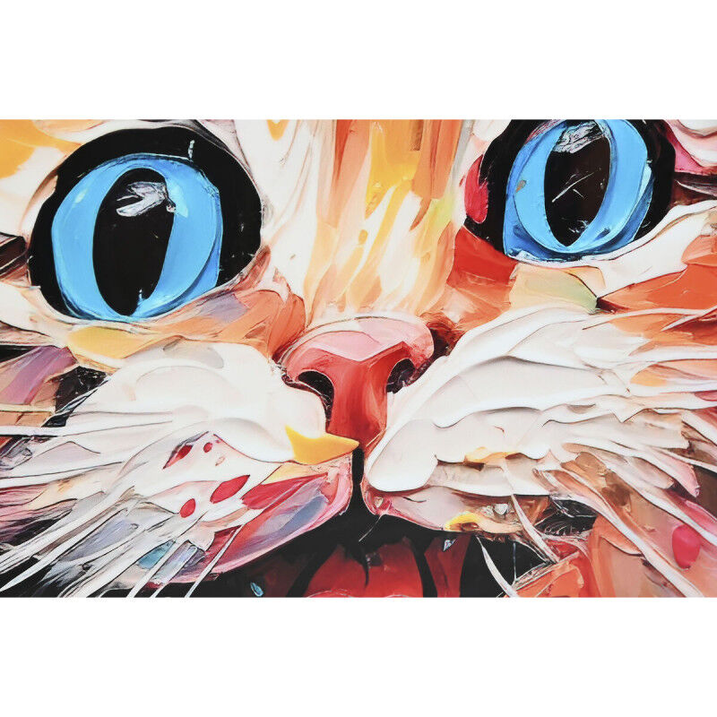 Cadre Home ESPRIT Moderne Chat 80 x 3,5 x 80 cm (2 Unités)