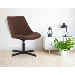 Fauteuil à oreille Granby marron