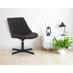 Fauteuil à oreille Granby gris foncé