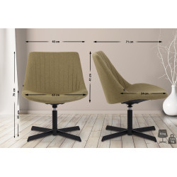 Fauteuil à oreille Granby verte