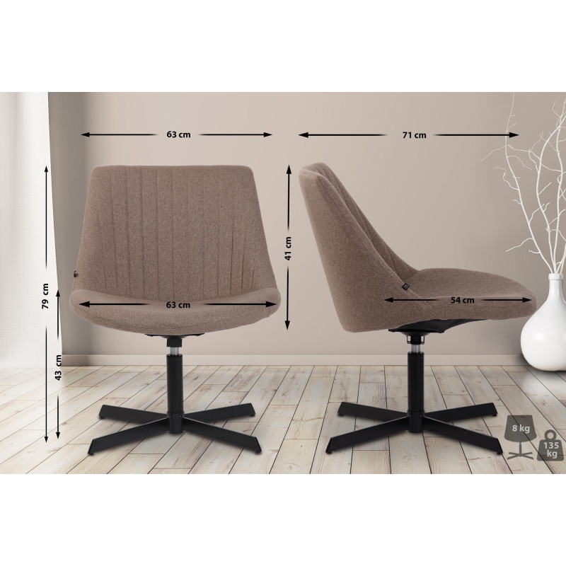 Fauteuil à oreille Granby taupe