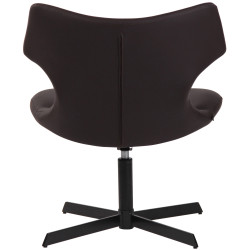 Fauteuil à oreille Welland en similicuir marron