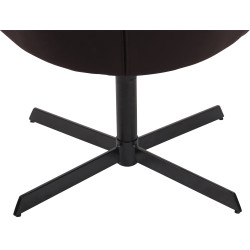 Fauteuil à oreille Welland en similicuir marron