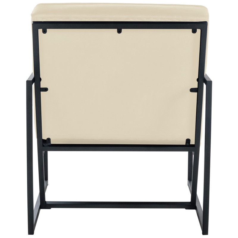 Fauteuil à oreille Avon velours crème