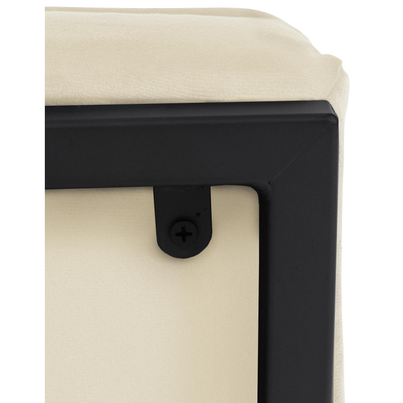 Fauteuil à oreille Avon velours crème