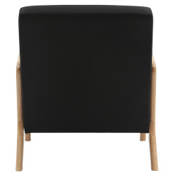 Fauteuil Hibbing en tissu noir