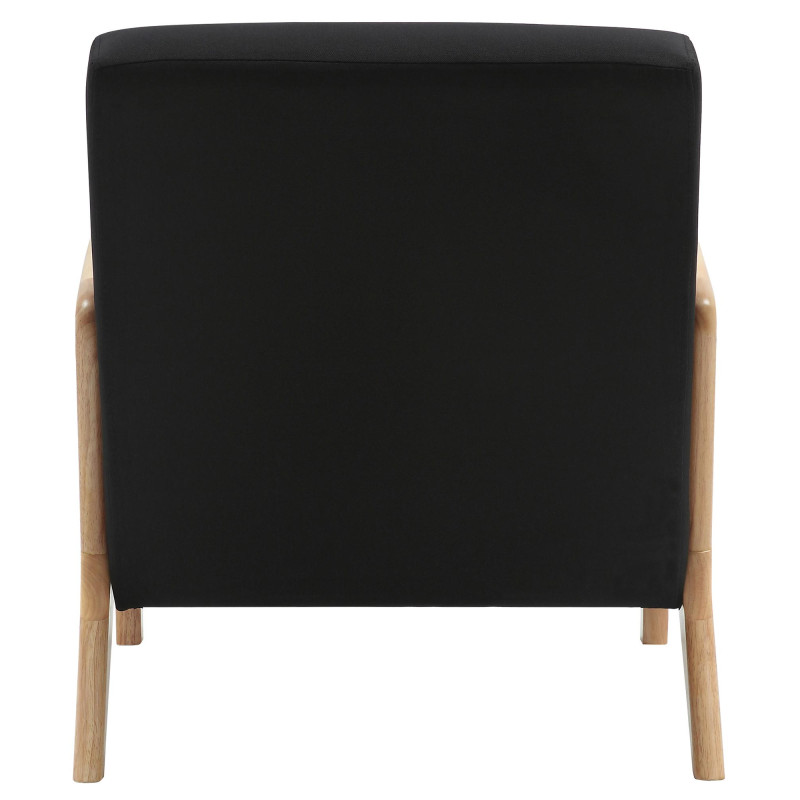Fauteuil Hibbing, tissu noir