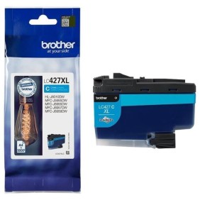 Cartouche d'encre LC427XLC - BROTHER - Cyan - 5000 pages - Pour Brother MFC-J6955DW, MFC-J6957DW, MFC-J5955DW et HL-J6010DW