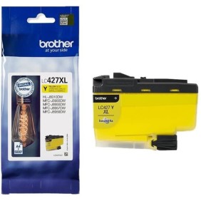 Cartouche d'encre LC427XLY - BROTHER - Jaune - 5000 pages - Pour Brother MFC-J6955DW, MFC-J6957DW, MFC-J5955DW et HL-J6010DW