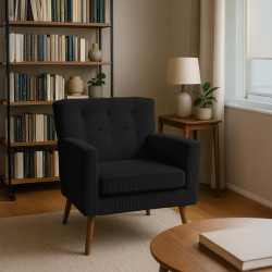 Fauteuil Kioni Cord noir