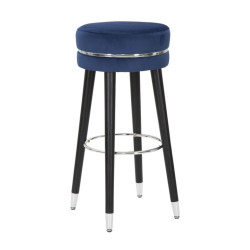 Tabouret de bar PARIS bleu argent – Style Glam Chic pour un intérieur élégant et moderne