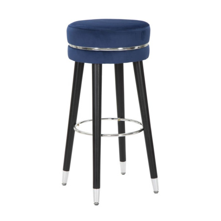 Tabouret de bar PARIS bleu argent – Style Glam Chic pour un intérieur élégant et moderne