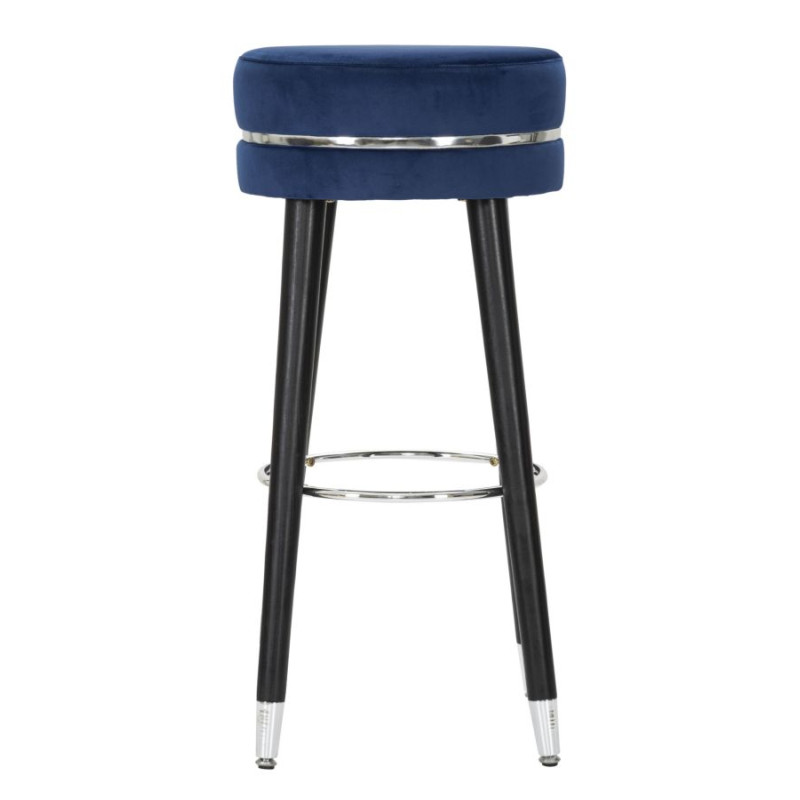 Tabouret de bar PARIS bleu argent – Style Glam Chic pour un intérieur élégant et moderne