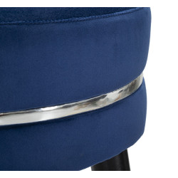 Tabouret de bar PARIS bleu argent – Style Glam Chic pour un intérieur élégant et moderne