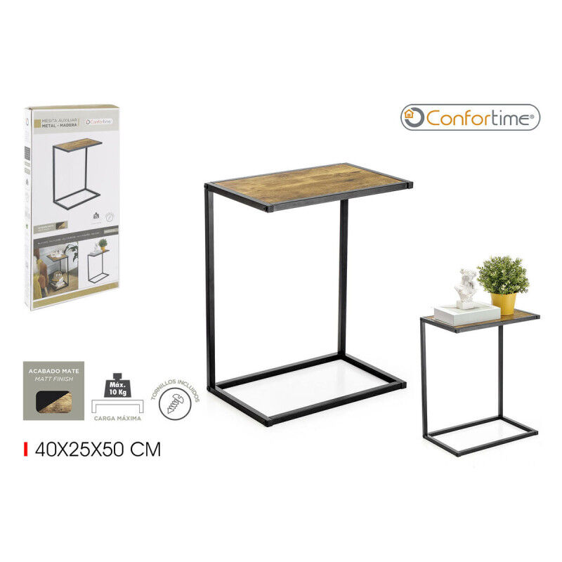 Table d'appoint Confortime Marron Noir 40 x 25 x 50 cm (3 Unités)