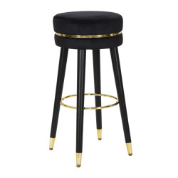 Tabouret de bar PARIS noir gold – Élégance luxueuse et design contemporain