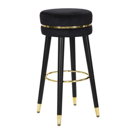 Tabouret de bar PARIS noir gold – Élégance luxueuse et design contemporain