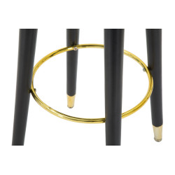 Tabouret de bar PARIS bleu or – Assise chic et brillante pour un style Glam raffiné