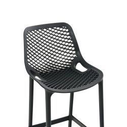 Lot de 2 tabourets de bar Air, gris foncé
