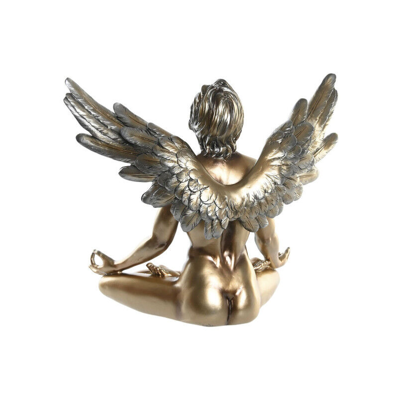 Figurine Décorative DKD Home Decor Blanc Doré Ange Néoclassique 31,5 x 17 x 26,5 cm (2 Unités)