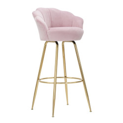 Tabouret de bar VIENNA rose – Touche Glamour et confort raffiné pour votre bar
