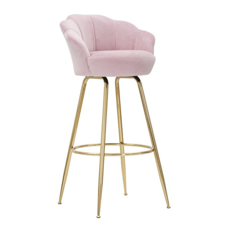 Tabouret de bar VIENNA rose – Touche Glamour et confort raffiné pour votre bar