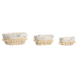Set de basket Home ESPRIT Naturel osier (3 Pièces)