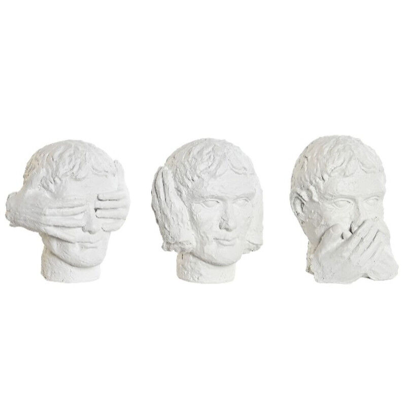 Figurine Décorative DKD Home Decor Blanc Néoclassique 14 x 11 x 14 cm (3 Unités)