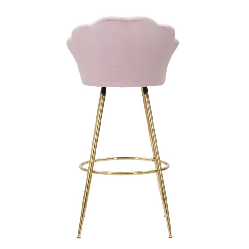 Tabouret de bar VIENNA rose – Touche Glamour et confort raffiné pour votre bar