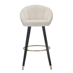 Tabouret de bar PRAGUE crème – Élégance intemporelle et charme Glam