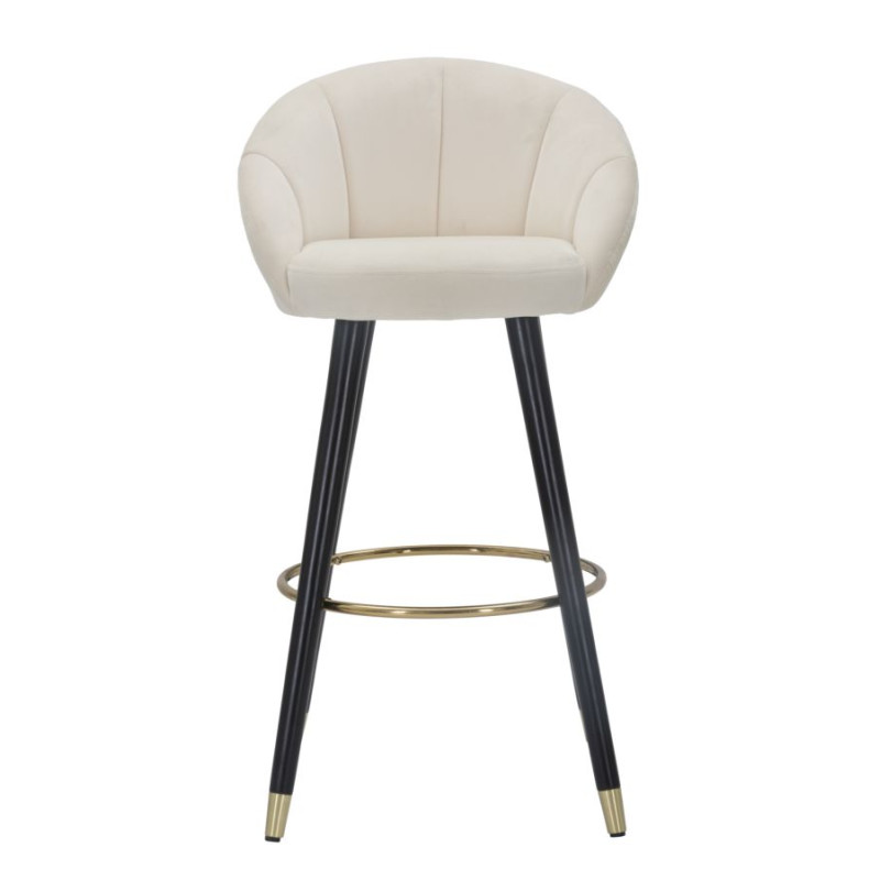 Tabouret de bar PRAGUE crème – Élégance intemporelle et charme Glam
