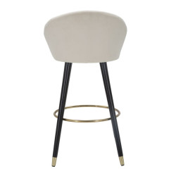 Tabouret de bar PRAGUE crème – Élégance intemporelle et charme Glam