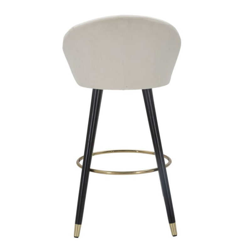 Tabouret de bar PRAGUE crème – Élégance intemporelle et charme Glam
