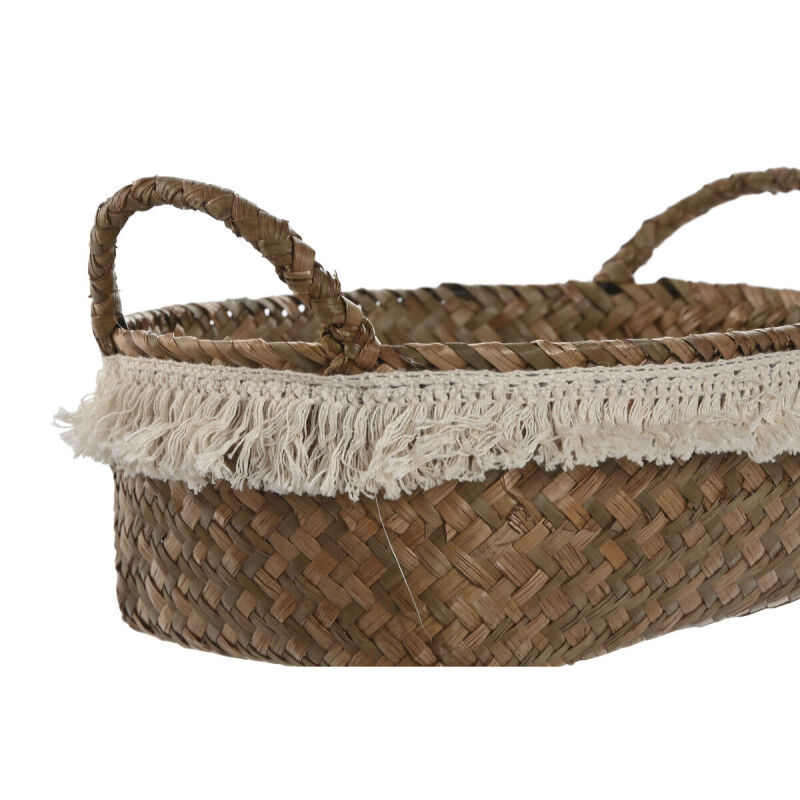 Set de basket Home ESPRIT Blanc Naturel Fibre naturelle Boho Usé (4 Pièces)