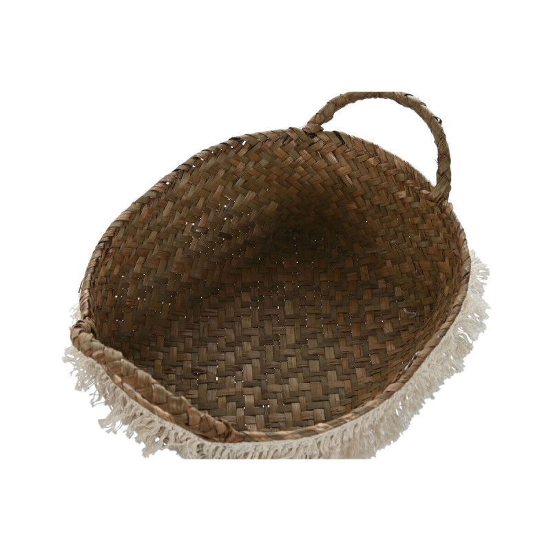 Set de basket Home ESPRIT Blanc Naturel Fibre naturelle Boho Usé (4 Pièces)